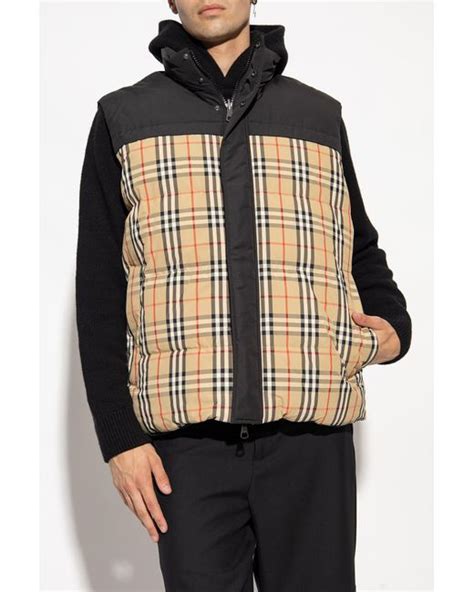 mens burberry reversible down vest|burberry oakwood down vest.